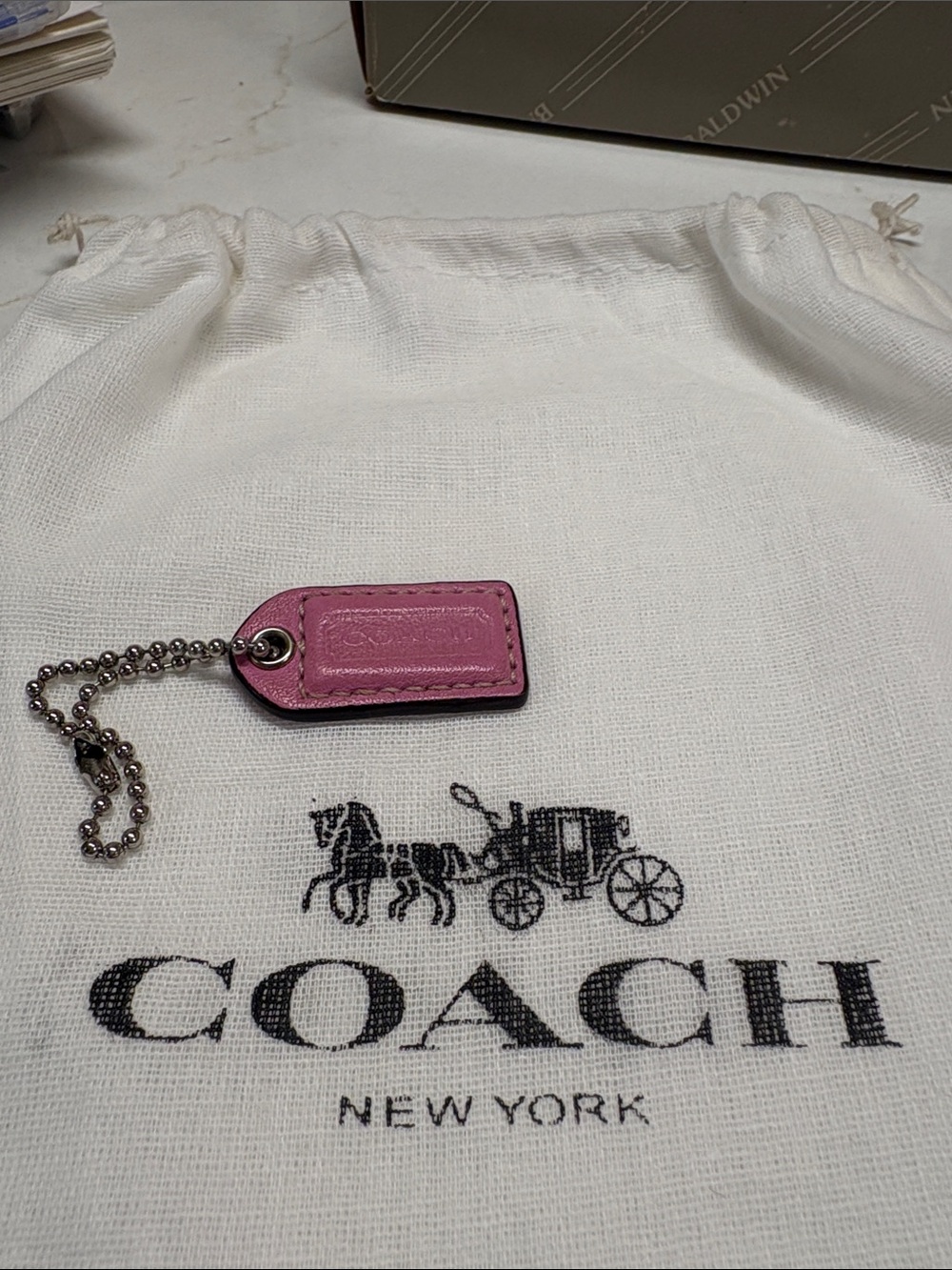 Coach Pink Wristlet Hangtag